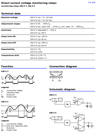 GM-U5 Product data